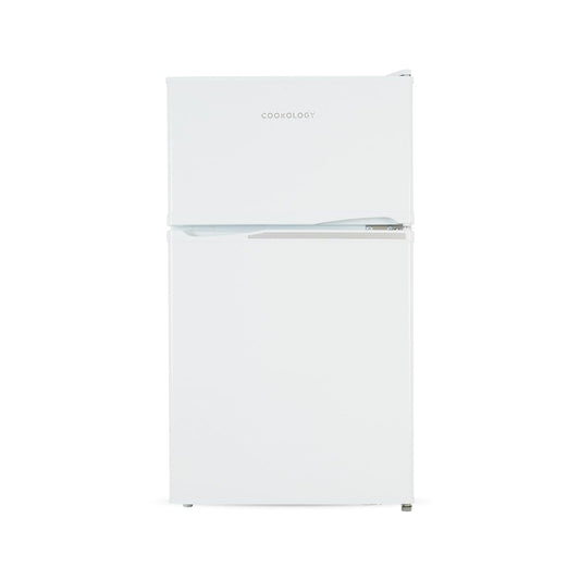 Cookology UCFF87WH 87L Under Counter Fridge Freezer, White, 3-Star